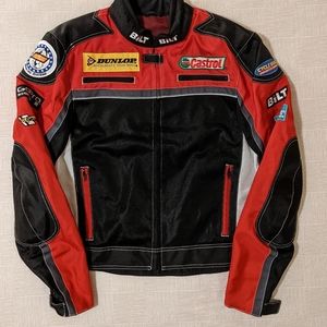 BILT Racing BLM 17 Padded Techno Mesh Motorcycle Jacket with Patches Size L